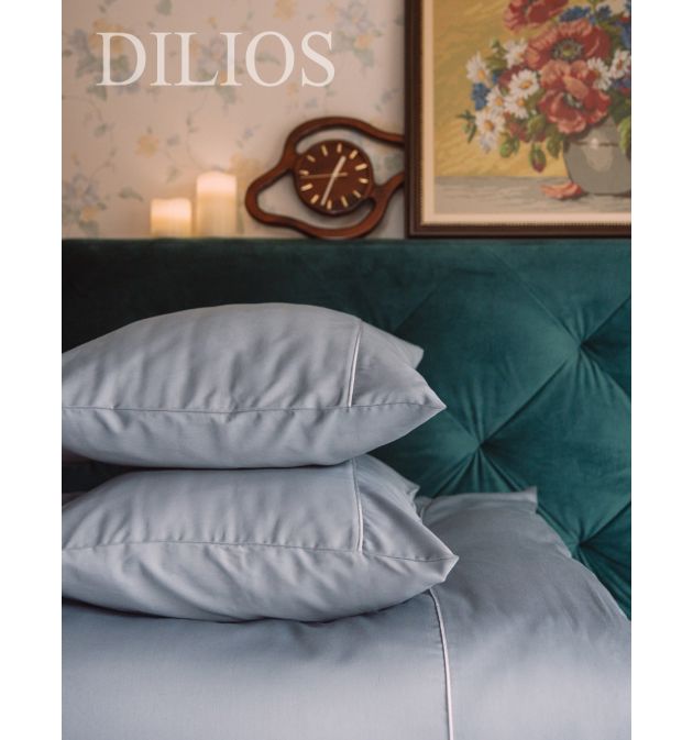 Луксозен единичен спален комплект от памучен сатен с паспел, ТЪМНО СИВО,  2 части