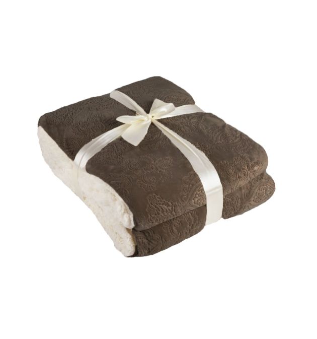 Луксозно и плътно одеяло в кафяв цвят МАДЖЕСТИК, Единичен размер 140/200 см