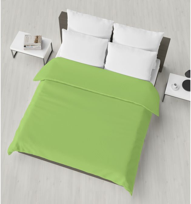 Едноцветен спален плик в зелено, 100% Памук Ранфорс, 200/215 см