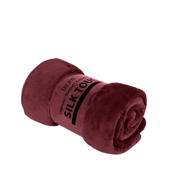  Едноцветно Одеяло Бордо, Изключително Меко и Топло - SILK TOUCH , 130/170 см