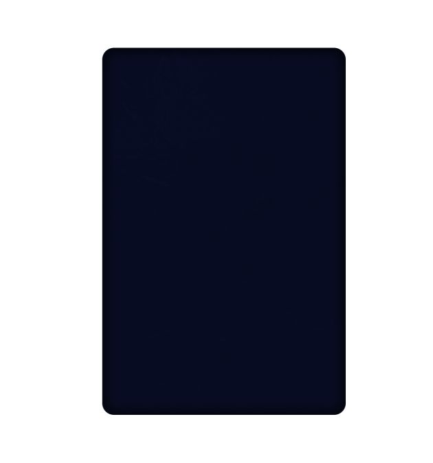 Тъмно син долен чаршаф от памучен сатен, 240/260 см. 