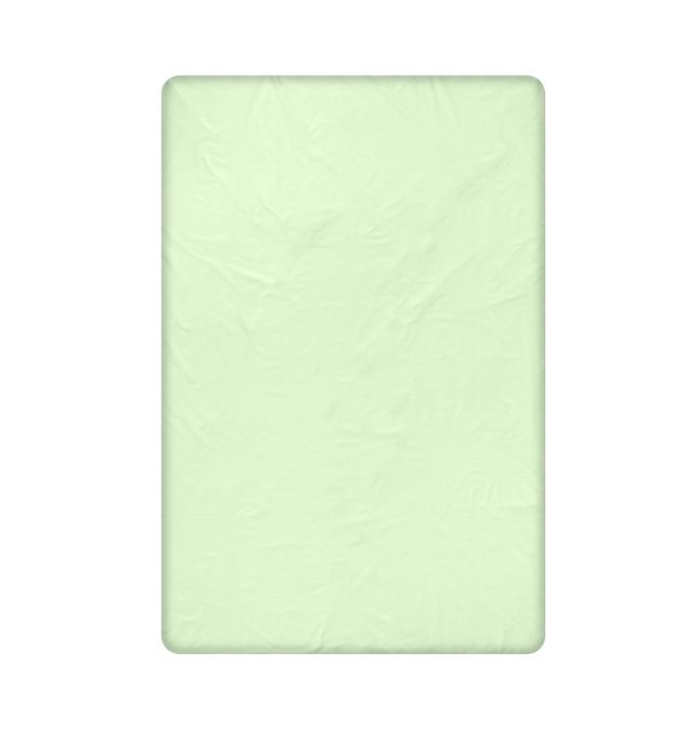 Зелен долен чаршаф от памучен сатен, 240/260 см. 