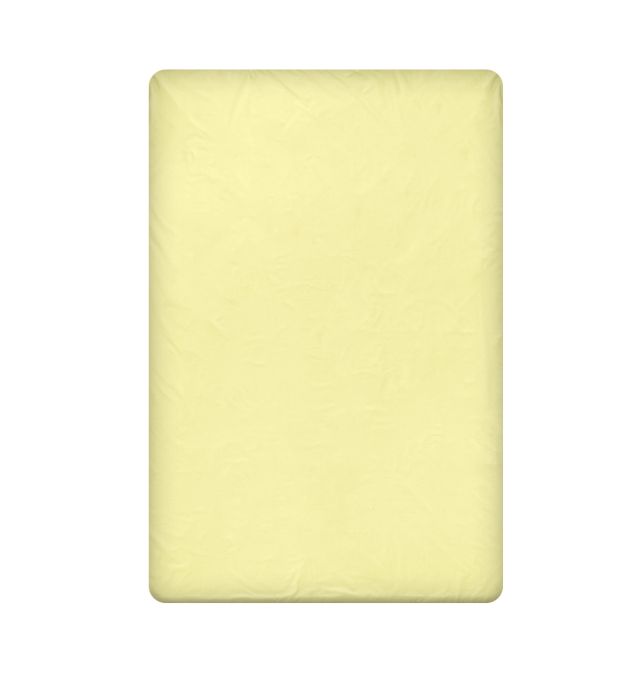 Едноцветен Долен чаршаф в светло жълто, размер 150/260 см, материя Ранфорс