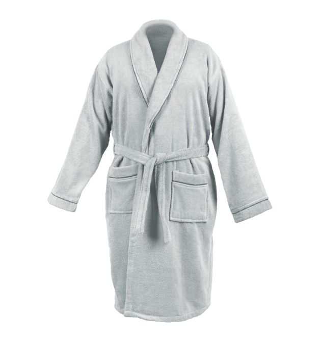 Мек халат за баня в сиво ХАВАНА, размер S/M