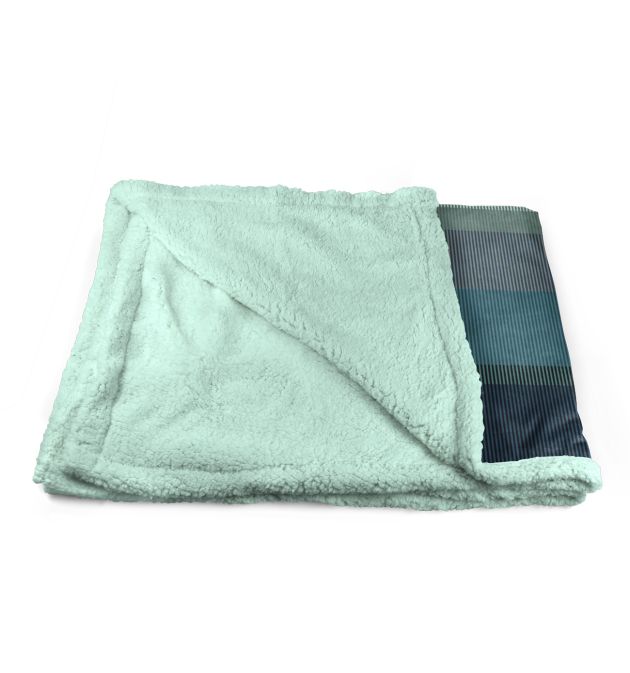 Меко одеяло за спалня - Нептун Синьо, Модел Шерпа, 140/200 см. 