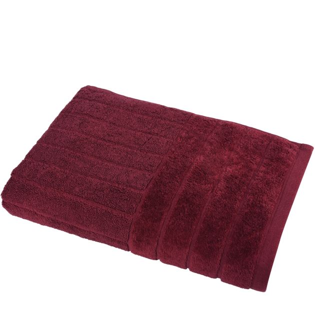 Плътна хавлиена кърпа в червено - Деним, размер 70/140 см, Високо качество - 100% Памук - Велур