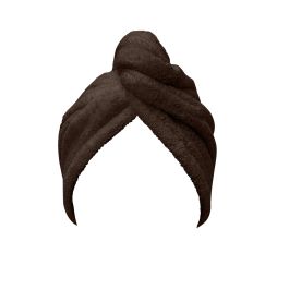 Хавлиена кърпа за глава, тип Тюрбан в кафяво - Кристал, размер 25/60 см.