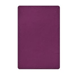 Едноцветен долен чаршаф в тъмно лилаво Моне, размер 150/240 см., материя Ранфорс