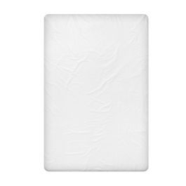 Бял долен чаршаф от памучен сатен в двоен размер, 240/260 см. 