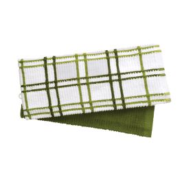 Кухненски Кърпи в Зелено, Комплект от 2 Броя, 100% Памук