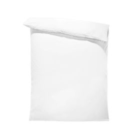 Едноцветен спален плик в бяло, материя ранфорс, размер 150/215 см