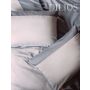Луксозно двулицево спално бельо памучен сатен с паспел, СИВО, 3 части