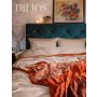 Луксозно спално бельо памучен сатен с паспел, ТАУПЕ, 3 части