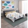 Спално Бельо в пастелни цветове Серена, двоен размер с един спален плик, 100% памук ранфорс