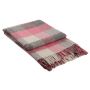 Розово одеяло с вълна, на квадрати - ПАЛЕРМО, размер 140/200 см