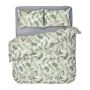 Екзотично спално бельо Тропикана с десен на палмови листа, двоен размер с един спален плик, 100% памук ранфорс