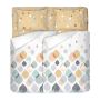 Спално Бельо в пастелни цветове Серена, двоен размер с два спални плика, 100% памук ранфорс