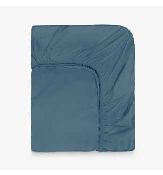 Чаршаф с ластик НЮАНСИ СИН, 100% памук ранфорс, 180/200/30 см