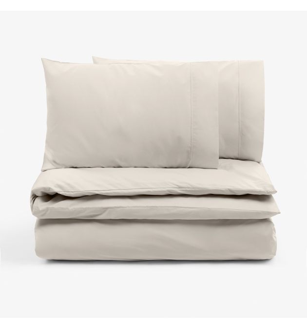 Спално бельо без долен чаршаф СВЕТЛО СИВ ПЕРКАЛ, 3 части main product photo