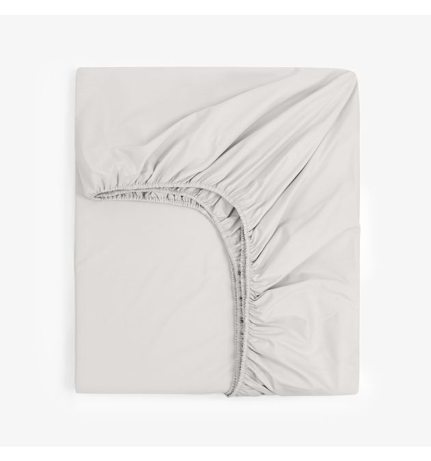 Чаршаф с ластик СВЕТЛО СИВО ПЕРКАЛ, 100/200/30 main product photo