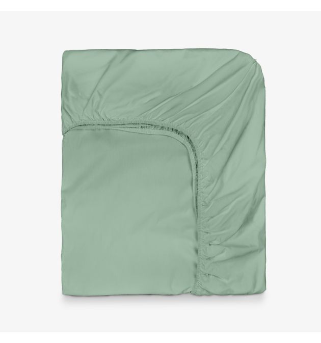 Чаршаф с ластик НЮАНСИ ЗЕЛЕН, 100% памук ранфорс, 200/200/30 см main product photo