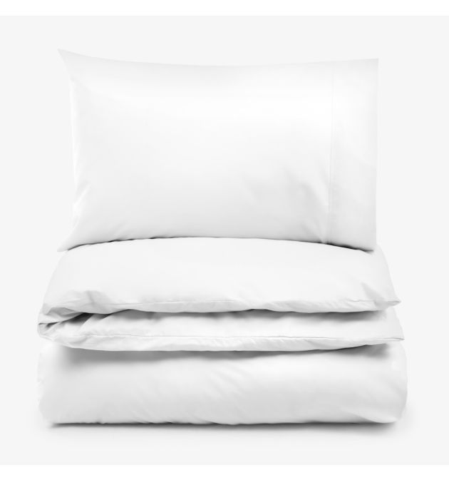 Спално бельо без долен чаршаф БЯЛО ПЕРКАЛ, 2 части main product photo