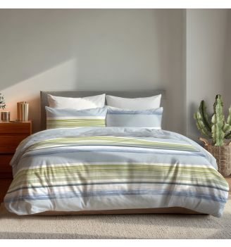 Двоен плик с калъфки АДИСЪН, 100% Памук Ранфорс, 3 части