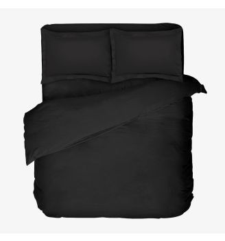 Черно луксозно спално бельо, 100% Памучен сатен, 4 части