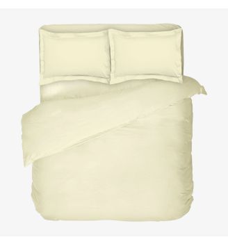 Луксозно спално бельо ЕКРЮ от 100% Памучен Сатен, 4 части