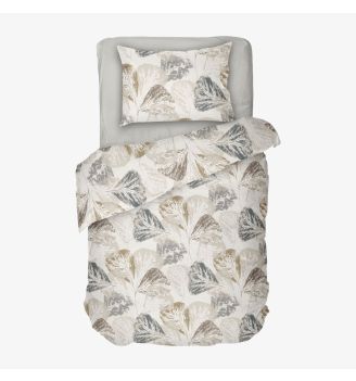 Спално Бельо Есенни листа в Екрю, 100% Памук Ранфорс, 3 части, ЕЛИЗАБЕТ