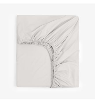 Чаршаф с ластик СВЕТЛО СИВ ПЕРКАЛ, 180/200/30