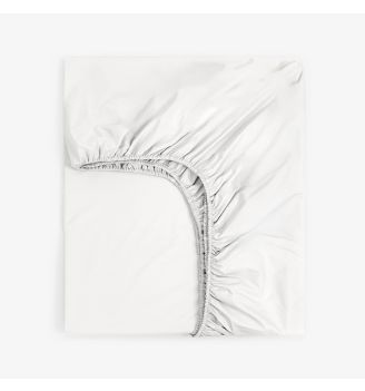 Чаршаф с ластик БЯЛО ПЕРКАЛ, 160/200/30