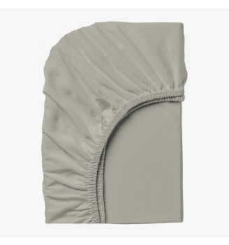 Чаршаф с ластик НОВО СИВО,  90/200/25 см, памучен ранфорс