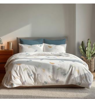 Спално бельо МАЛВА, 100% Памучен ранфорс, 4 части