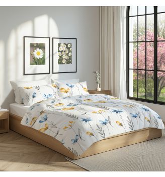 Спално бельо МАРИТ, 100% Памук Ранфорс, 5 части