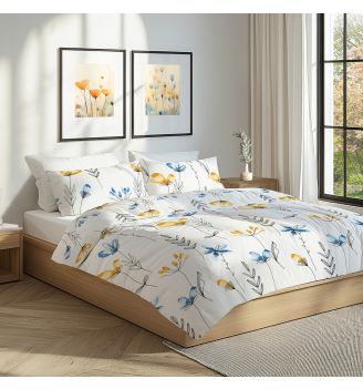 Спално бельо МАРИТ, 100% Памук Ранфорс, 5 части