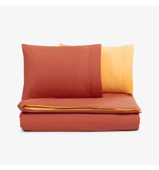 Спално бельо НЮАНСИ ТЕРА/ЖЪЛТО, 100% Памук ранфорс, 3 части