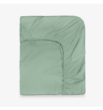 Чаршаф с ластик НЮАНСИ ЗЕЛЕН, 100% памук ранфорс, 200/200/30 см