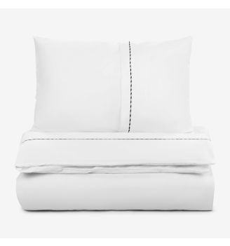 Спално бельо памучен сатен ПРЕМИУМ ЕЛЕГАНС ЧЕРНО, 2 части