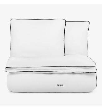 Спално бельо памучен сатен ПРЕМИУМ КЛАСИК ЧЕРНО, 3 части