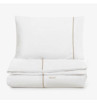 Спално бельо памучен сатен ПРЕМИУМ СТАЙЛ БЕЖОВО, 2 части