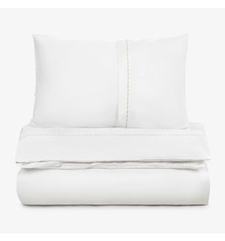 Спално бельо памучен сатен ПРЕМИУМ ЕЛЕГАНС БЕЖОВО, 2 части