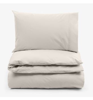 Спално бельо без долен чаршаф СВЕТЛО СИВ ПЕРКАЛ, 2 части