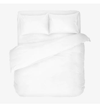 Спално Бельо в БЯЛО, 100% Памук Ранфорс, 4 части