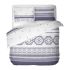 Спално бельо с шевици АСТРА в бяло и лилаво, 100% Памук Ранфорс, 4 части
