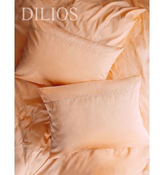 Спален комплект памучен сатен цвят праскова