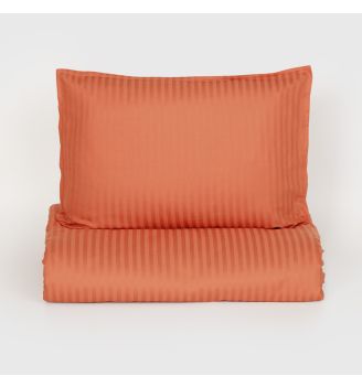 Спално бельо памучен сатен в оранжево