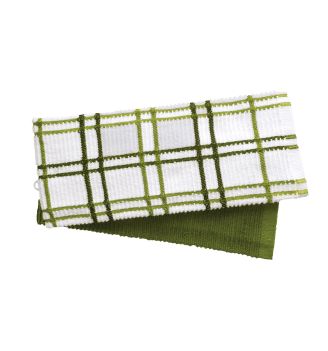 Кухненски Кърпи в Зелено, Комплект от 2 Броя, 100% Памук