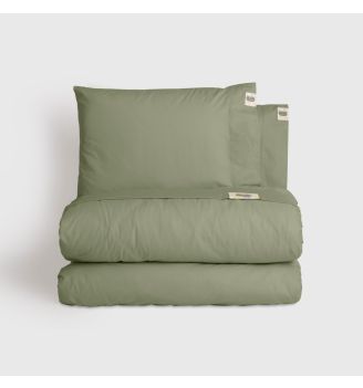 DILIOS Двойно спално бельо в зелено, 100% Памук, Ранфорс