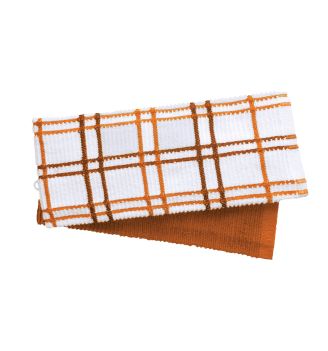 Кухненски Кърпи в Оранжево, Комплект от 2 Броя, 100% Памук